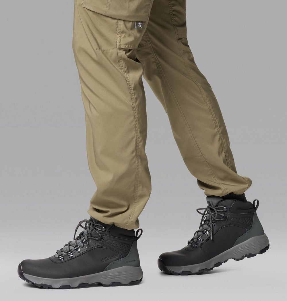 Men's Wide Waterproof Leather Hiking Boot - Black