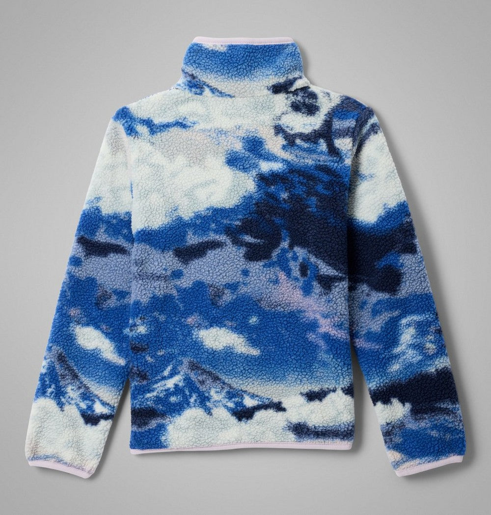 Kids' Printed Sherpa Half-Snap Pullover - Blue