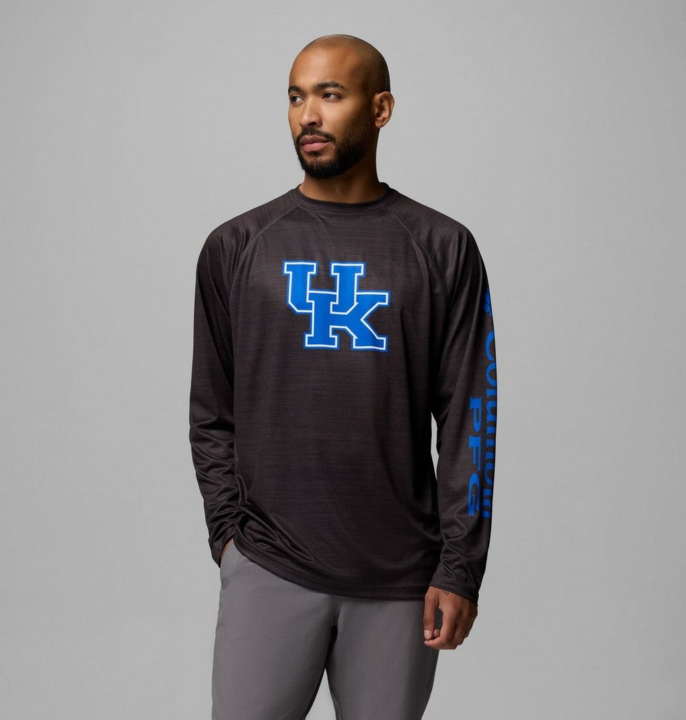 Men's Heather Long-Sleeve Team Logo Shirt - Gray