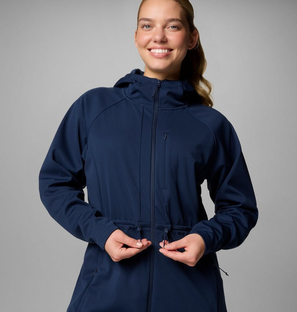 Women's Hooded Softshell Jacket - Stone Green