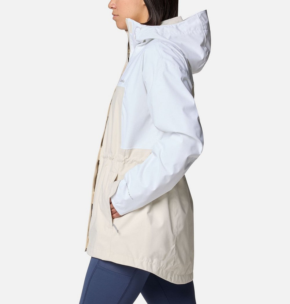 Women's Long Waterproof Rain Jacket - Mauve