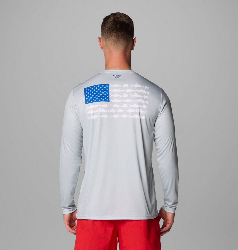 Men's Long Sleeve Fishing Shirt - Blue Navy