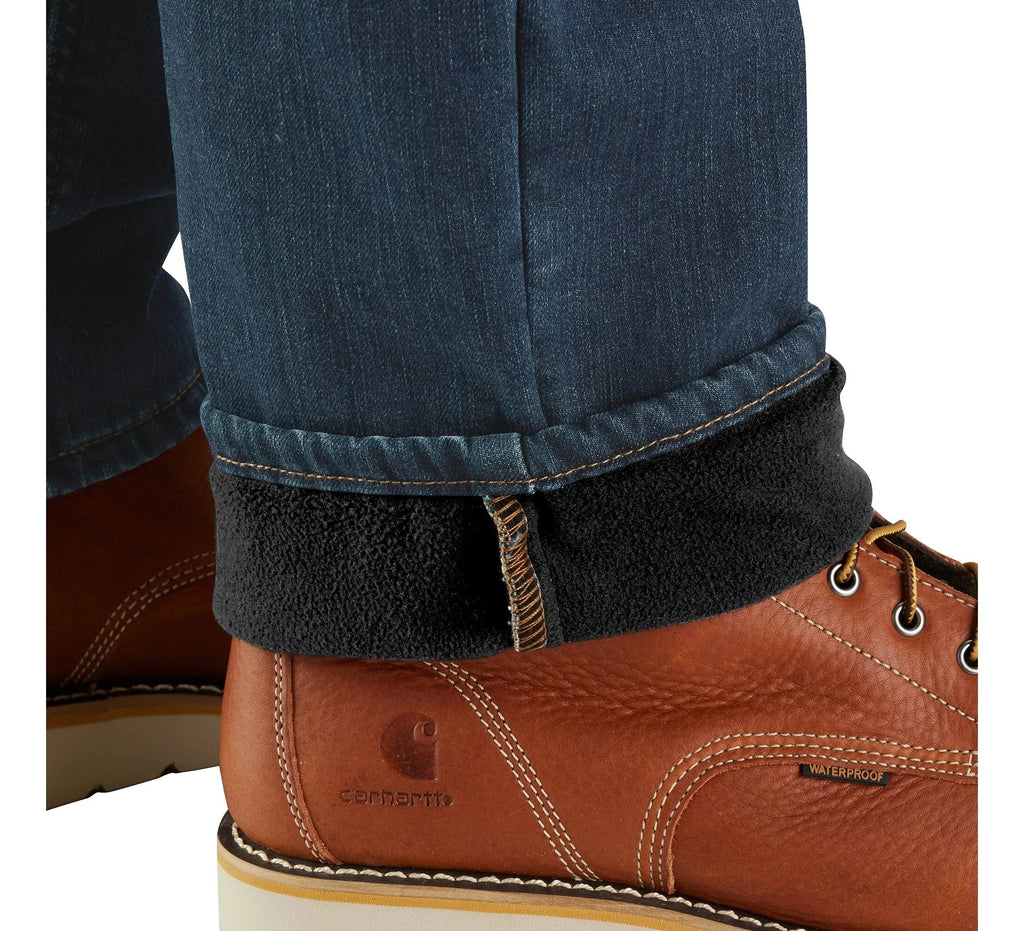 Fleece-Lined Stretch Denim Work Jeans - Rapids