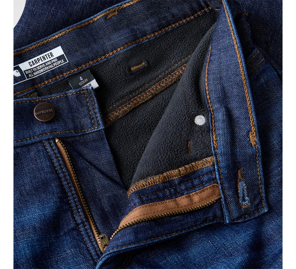 Women's Fleece-Lined Carpenter Jeans - Blue