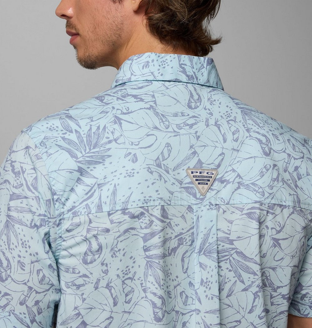 Men's Short-Sleeve Cotton Camp Shirt - Gray