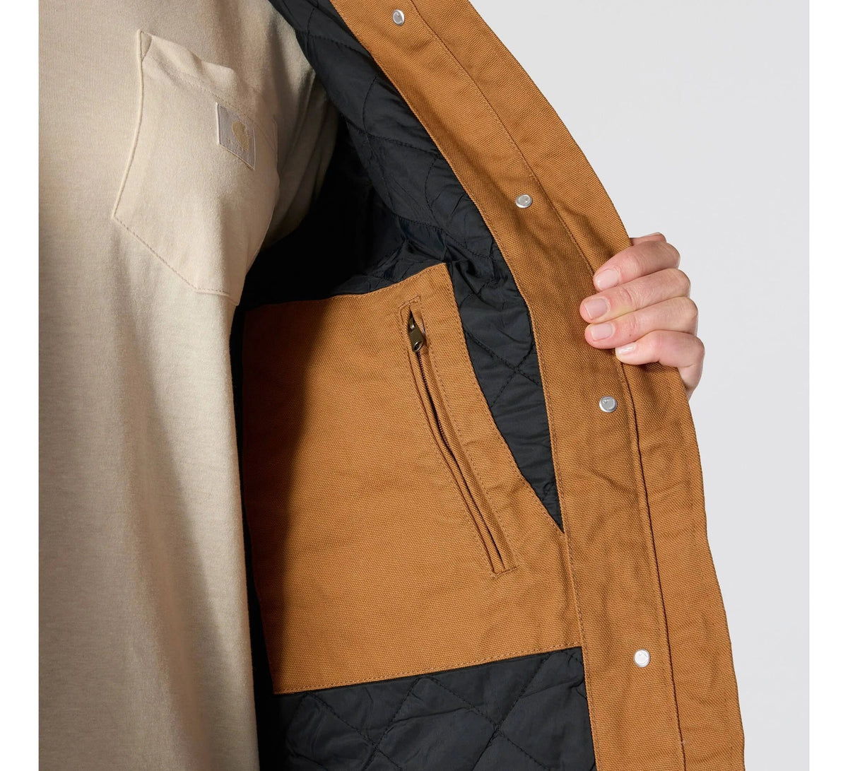 Women's Insulated Canvas Field Jacket - Brown