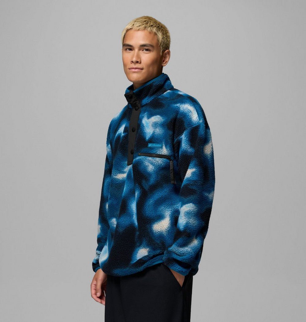 Men's Printed Half-Snap Fleece Pullover