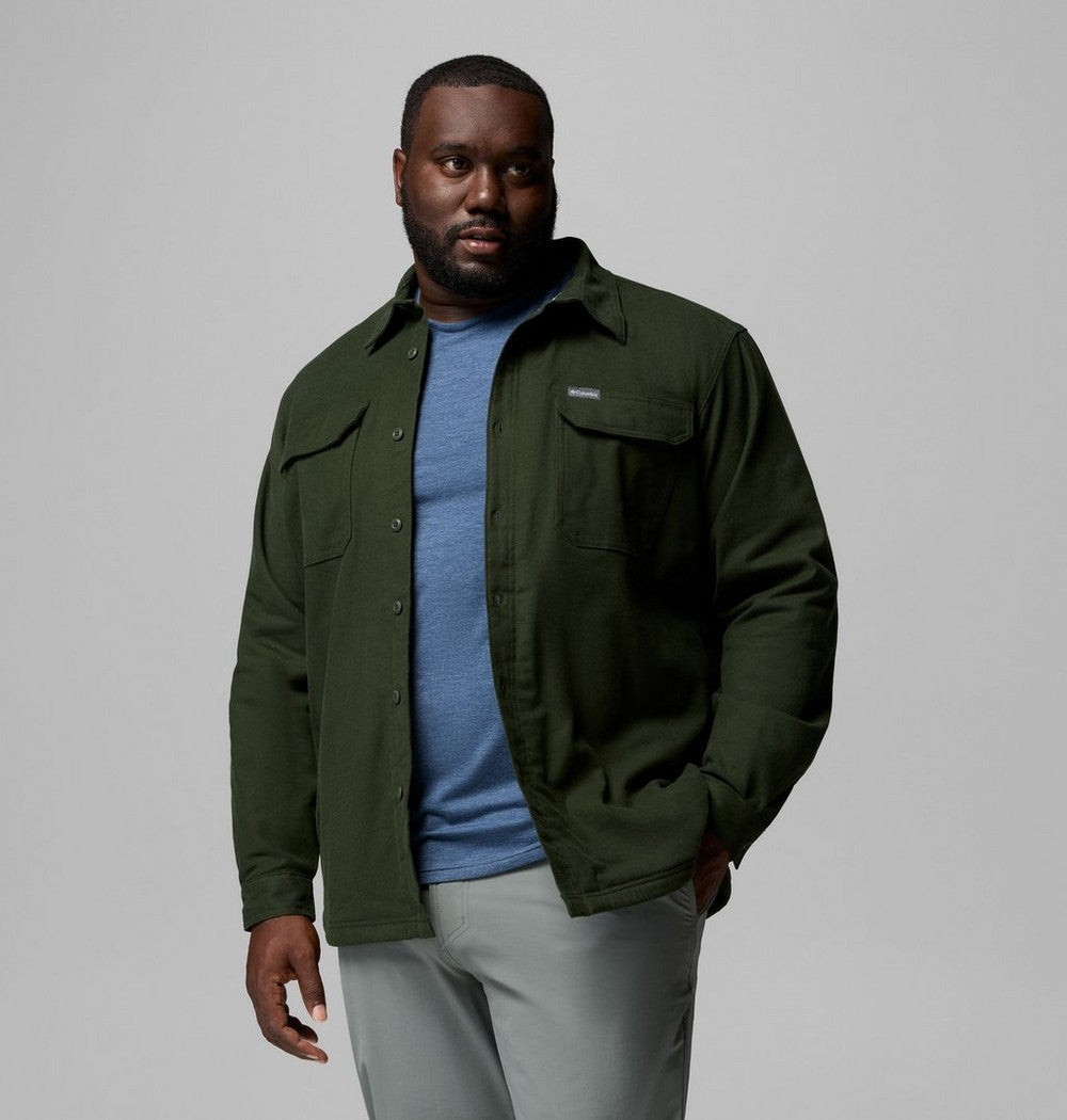 Men's Big Fleece-Lined Shirt Jacket - Blue