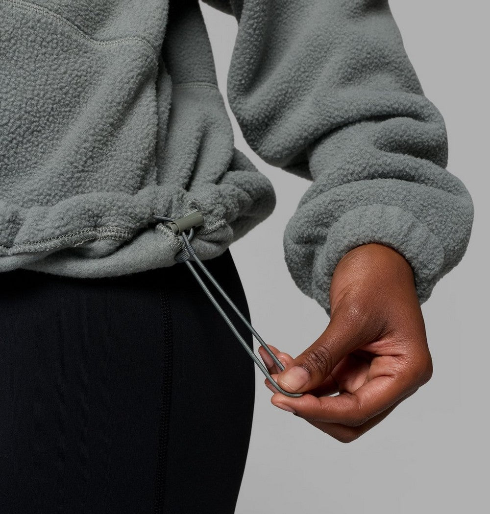 Women's Fleece Half-Zip Pullover - Blue Grey