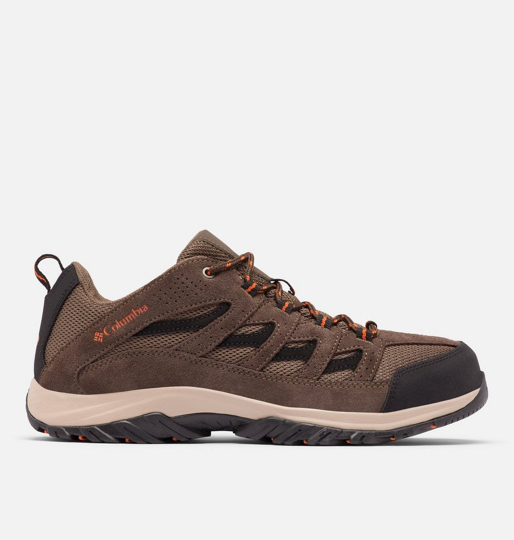 Men's Leather And Mesh Hiking Shoes - Gray