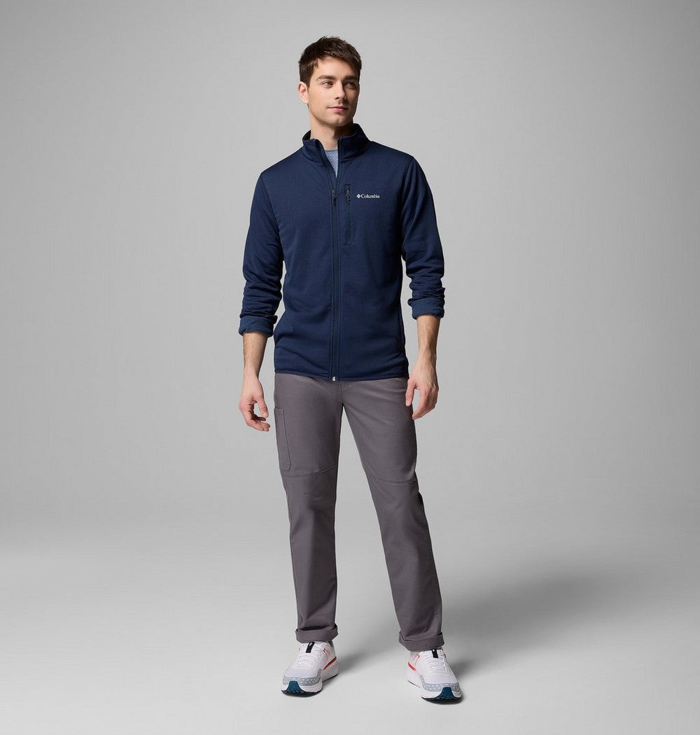 Men's Tall Grid Fleece Full-Zip Jacket - Gray