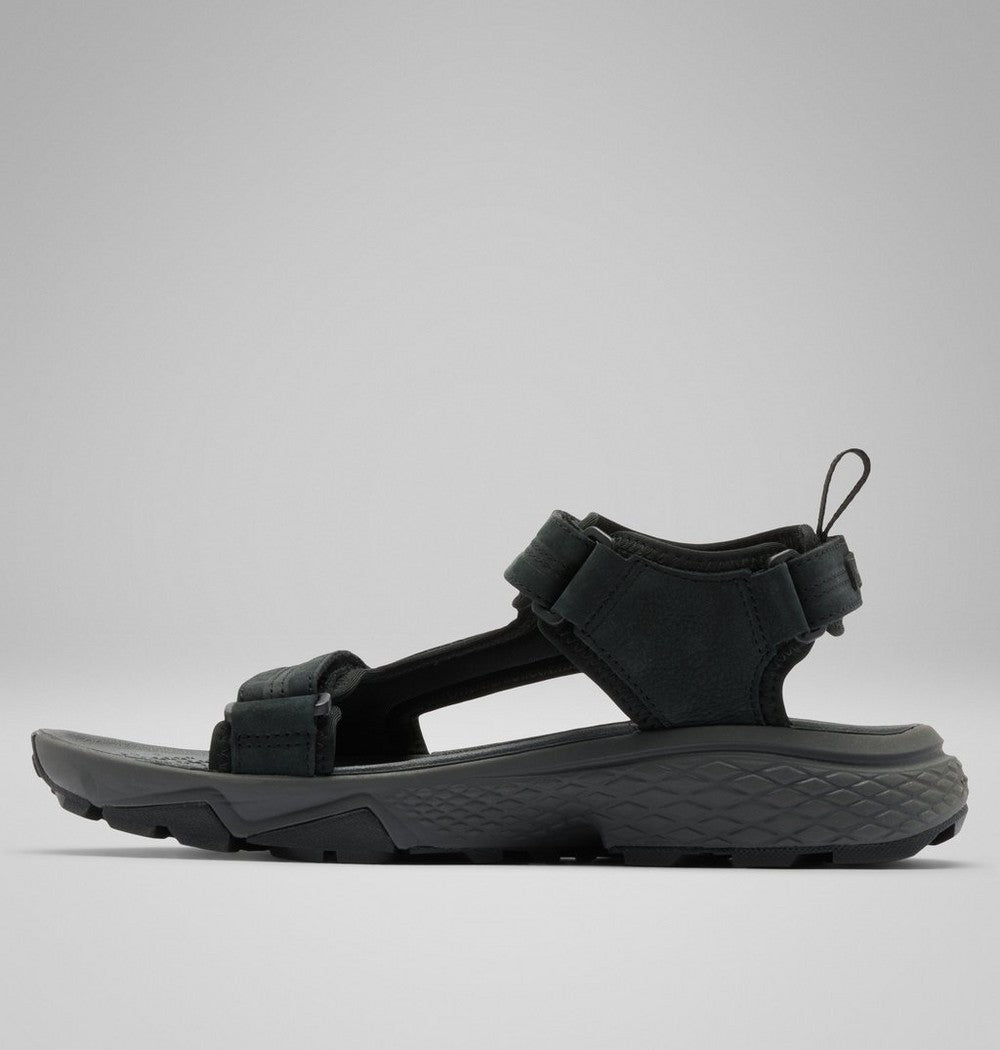 Men's Nubuck Leather Trail Sandal - Black