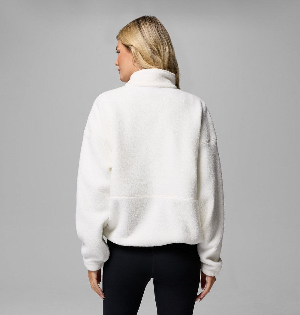 Women's Fleece Half-Zip Pullover - Blue Grey