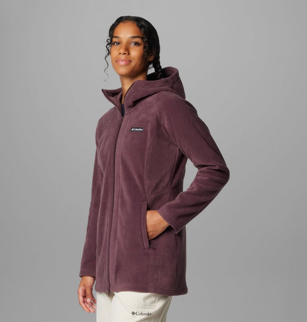 Women's Long Fleece Hoodie - Pink