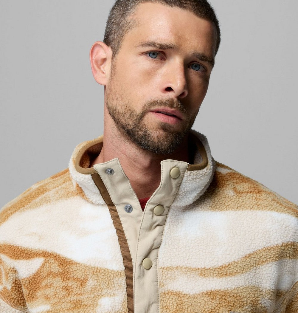 Men's Printed Half-Snap Fleece Pullover