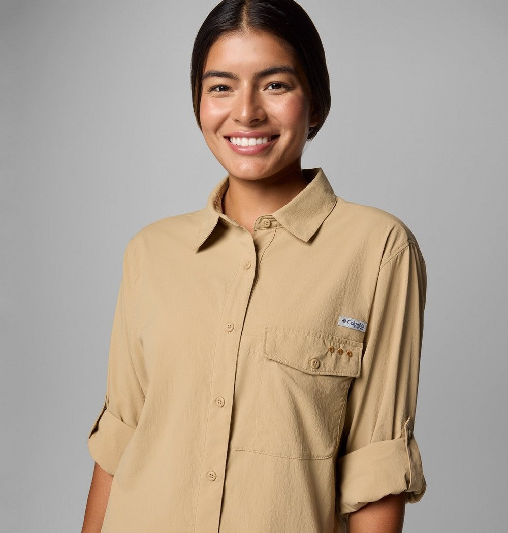 Women's UPF 50 Roll-Tab Fishing Shirt - Lavender