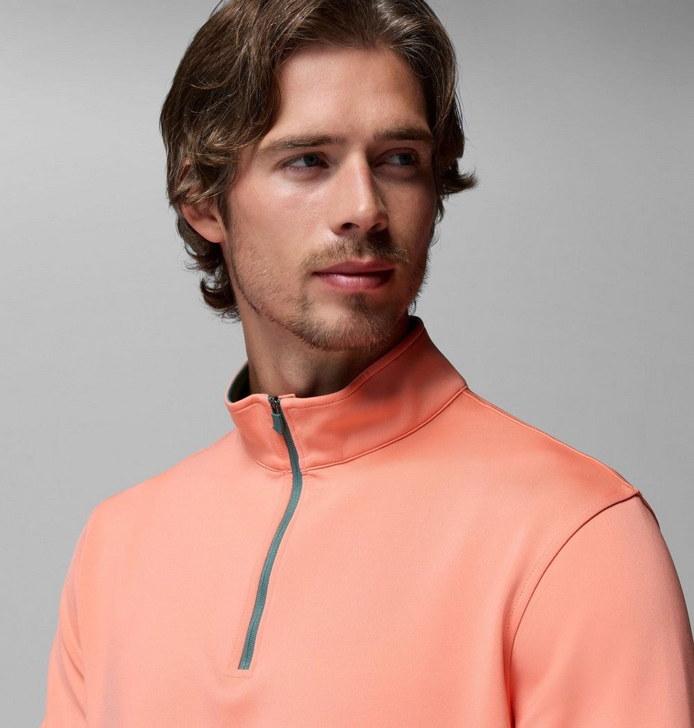 Men's UPF 30 Quarter-Zip Pullover - Peach