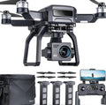 Bwine GPS Camera Drone With 4K Night Vision, 3-Axis Gimbal, 3 Batteries, Black - F7GB2 3B