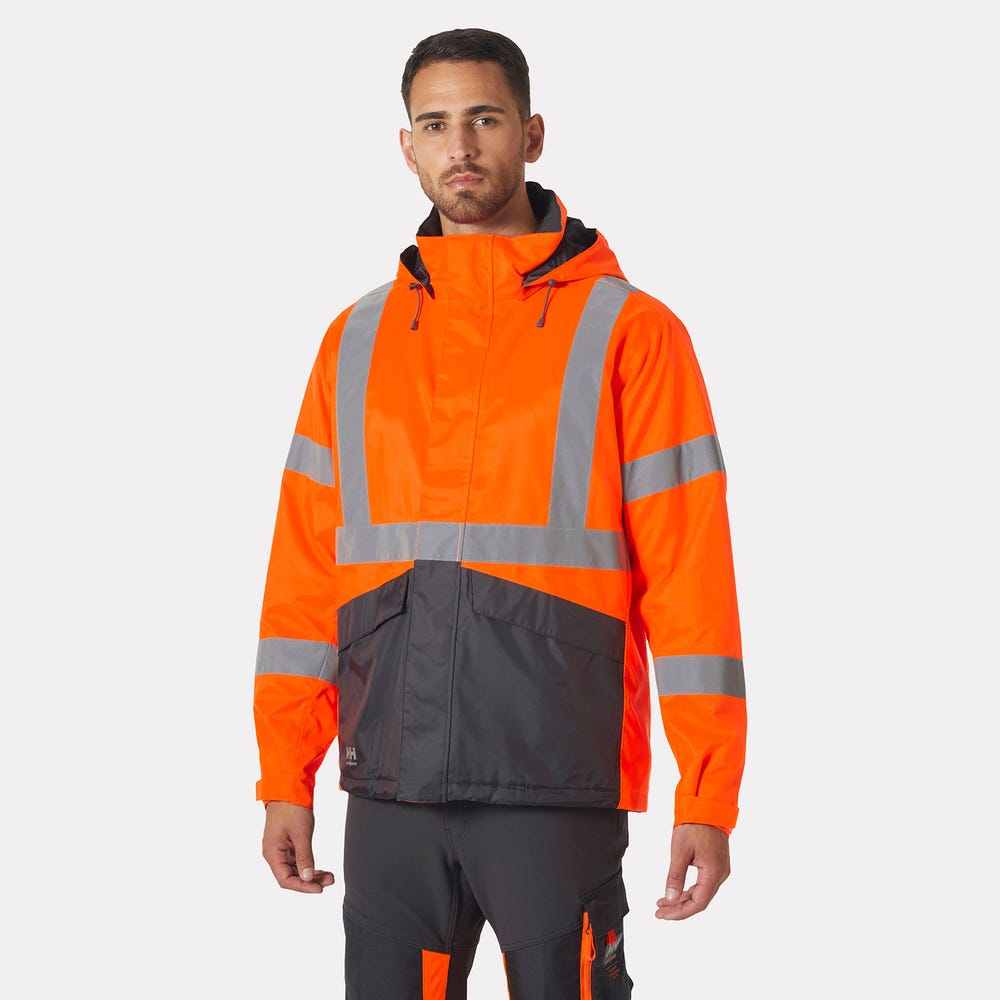 High-Visibility Insulated Winter Jacket - Orange