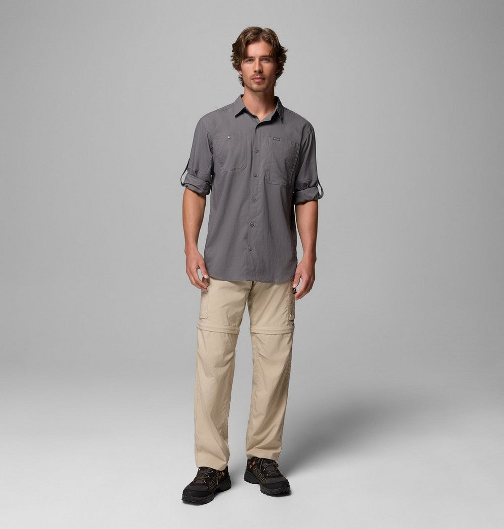 Men's UPF 100 Utility Long Sleeve Shirt - Gray