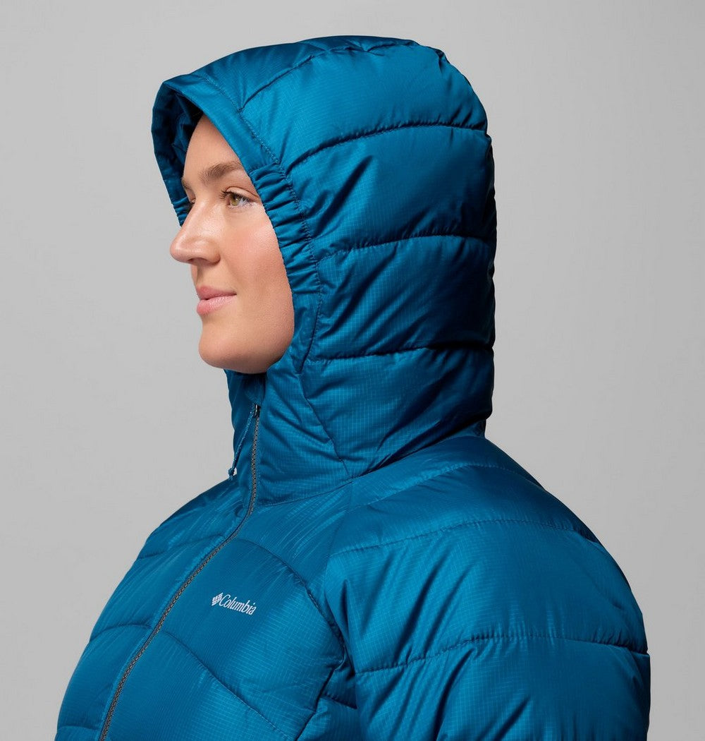 Women's Plus Size Insulated Hooded Jacket - Blue