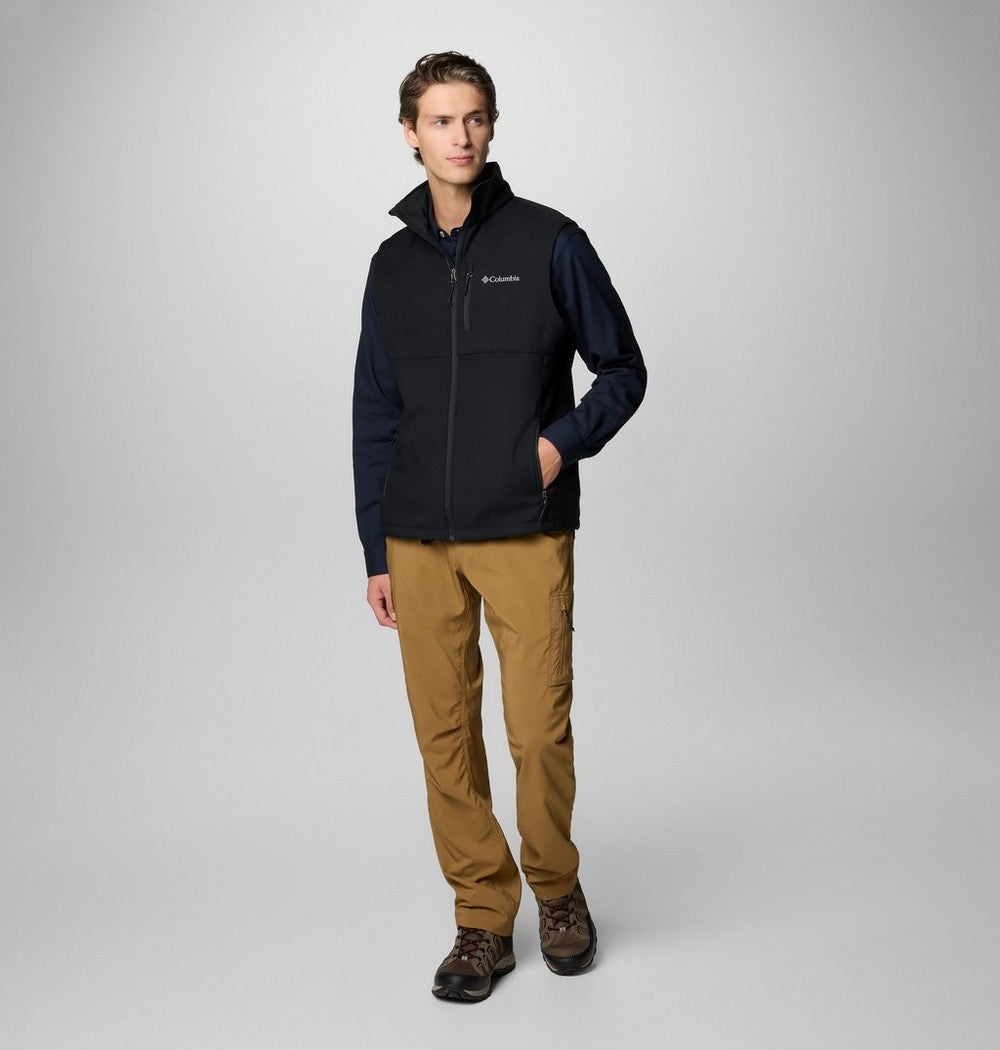 Men's Wind-Resistant Softshell Vest - Gray