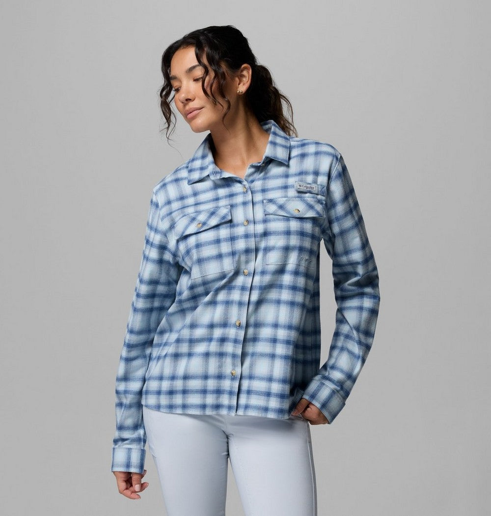 Women's Stretch Fishing Flannel Shirt - Plaid