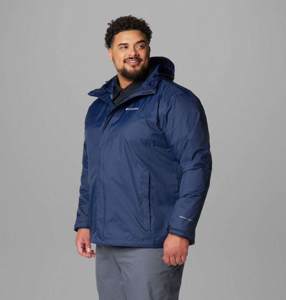 Men's Big Seam-Sealed Rain Jacket - Blue