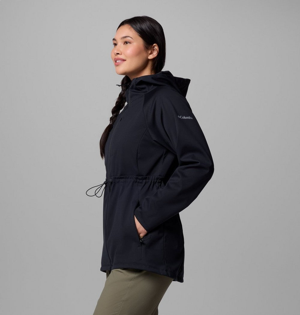 Women's Hooded Softshell Jacket - Stone Green