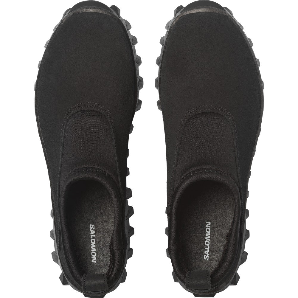 Suede Winter Slip-On Clog - Black