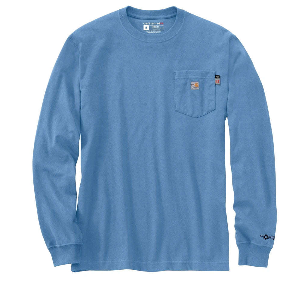 Men's Flame-Resistant Long Sleeve Graphic T-Shirt - Blue