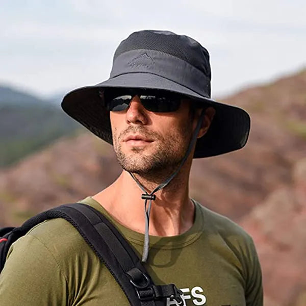 Fishing Hat For Men & Women, Outdoor Uv Sun Protection Wide Brim Hat With Face Cover & Neck Flap Army Green