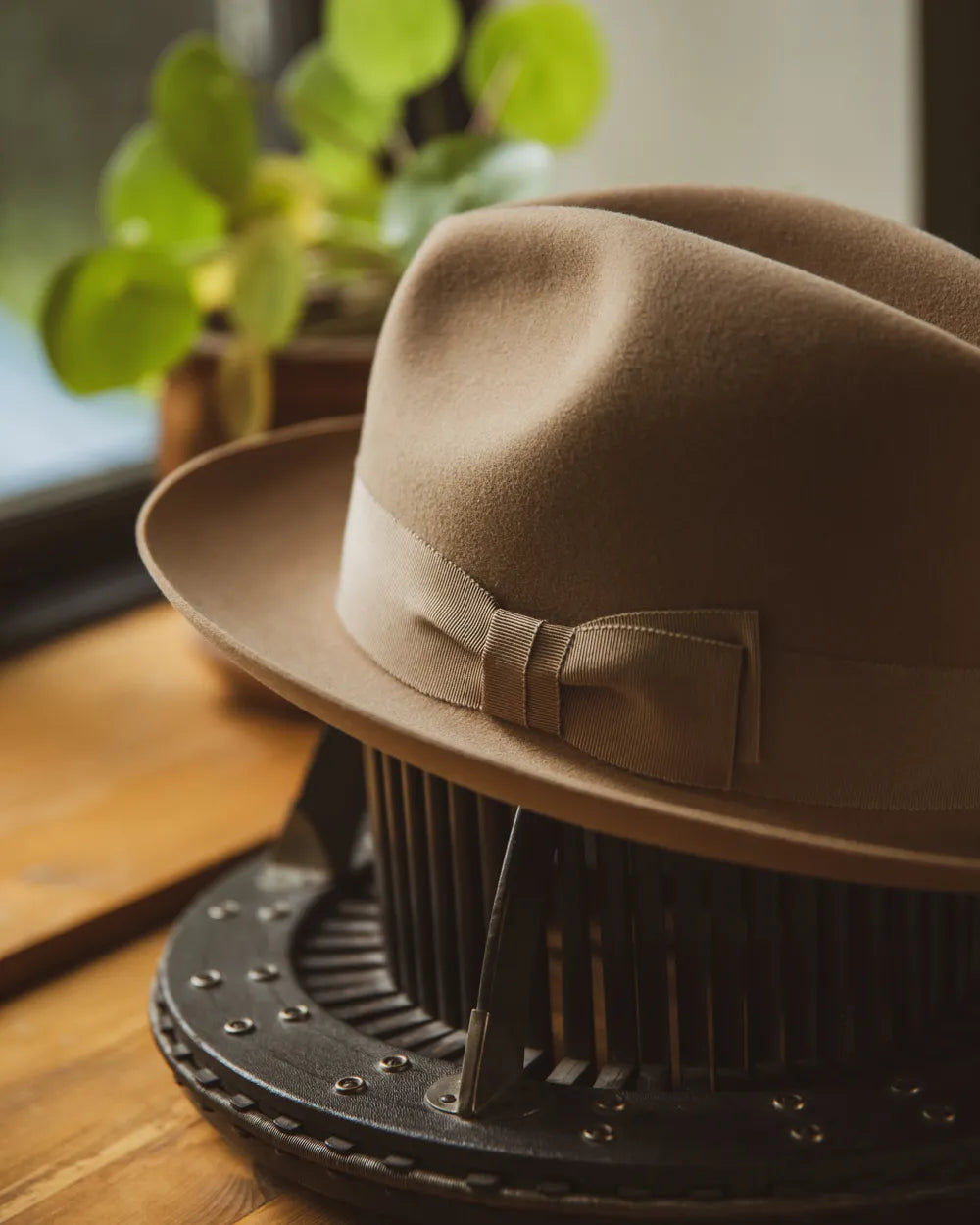 Bespoke Handmade Fedora - Special Hat Band-Camel