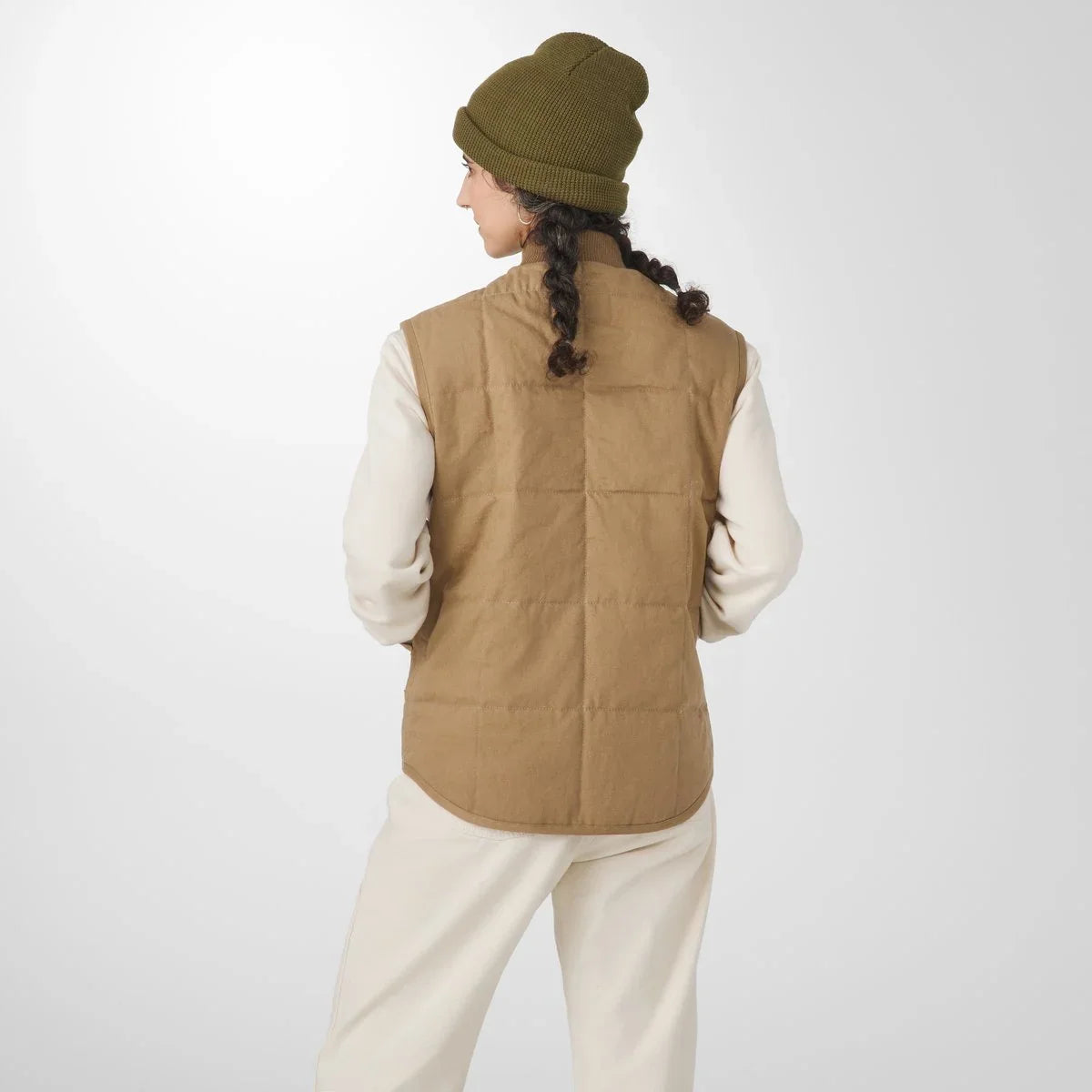 Insulated Duck Canvas Utility Vest - Khaki Olive