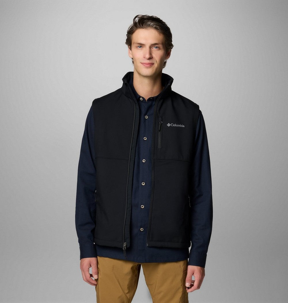 Men's Wind-Resistant Softshell Vest - Gray