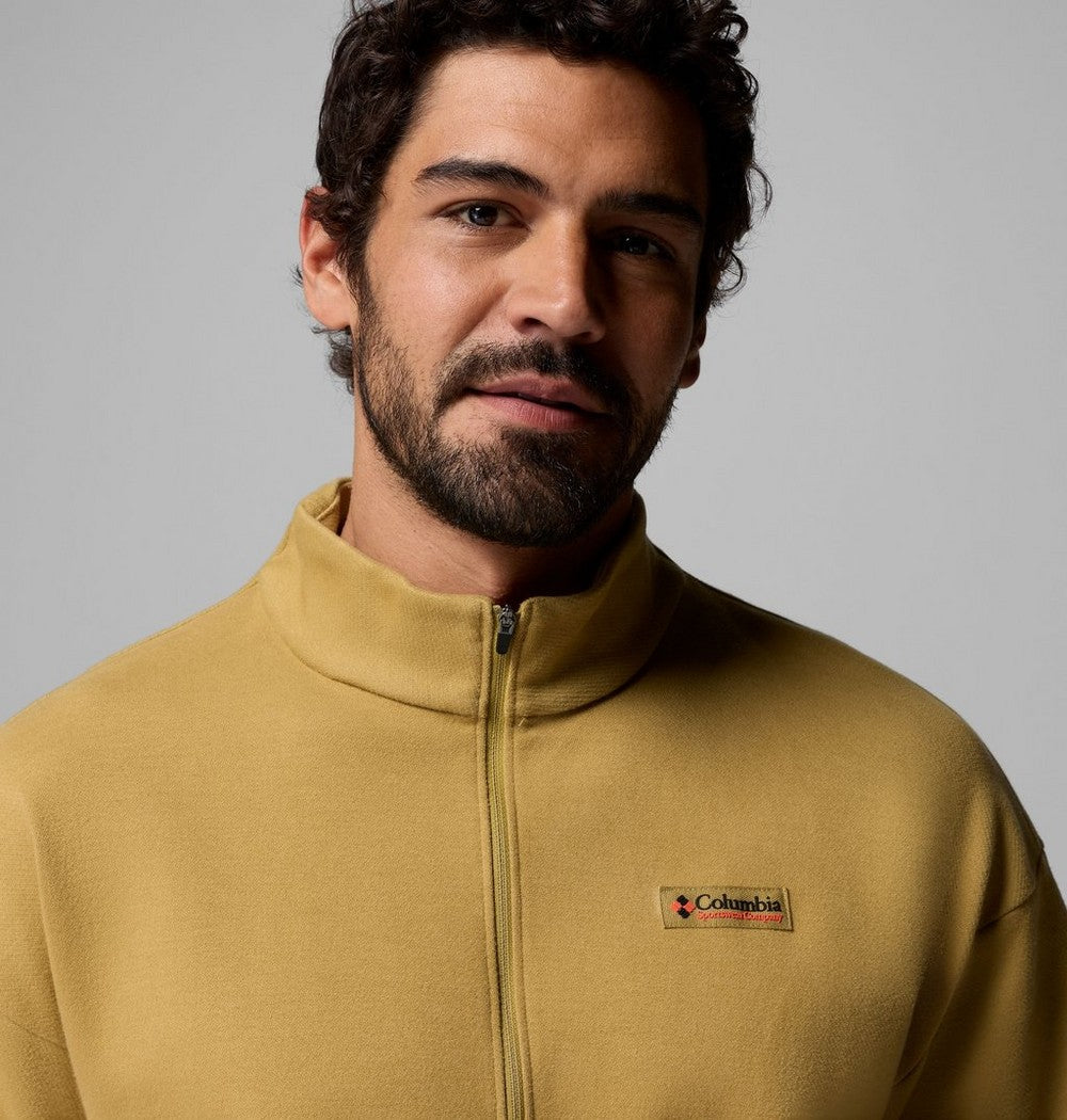 Men's Knit Quarter-Zip Pullover - Beige