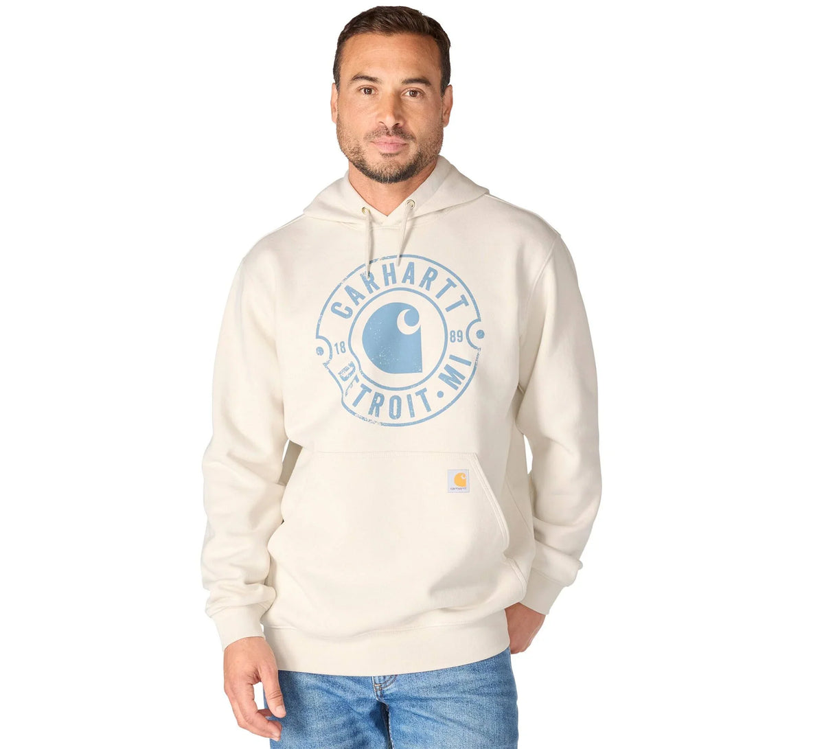 Men's City Graphic Fleece Pullover Hoodie - Tan