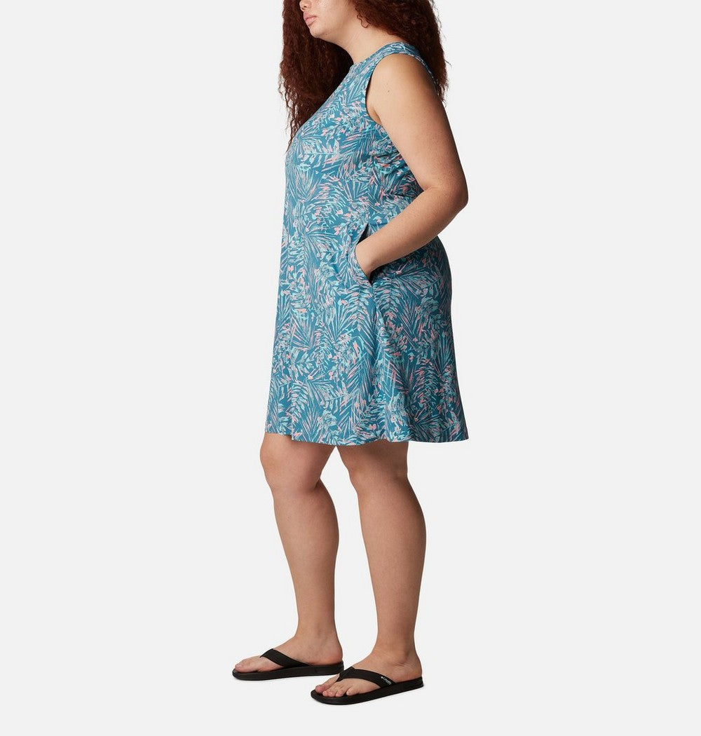 Women's Plus UPF 50 Tank Dress - Blue Print