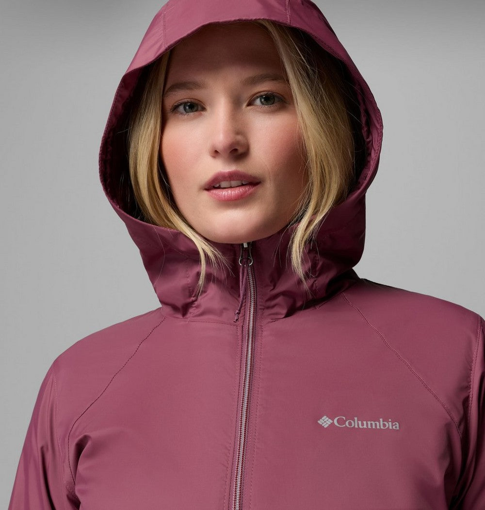 Women's Lined Long Rain Jacket - Blue