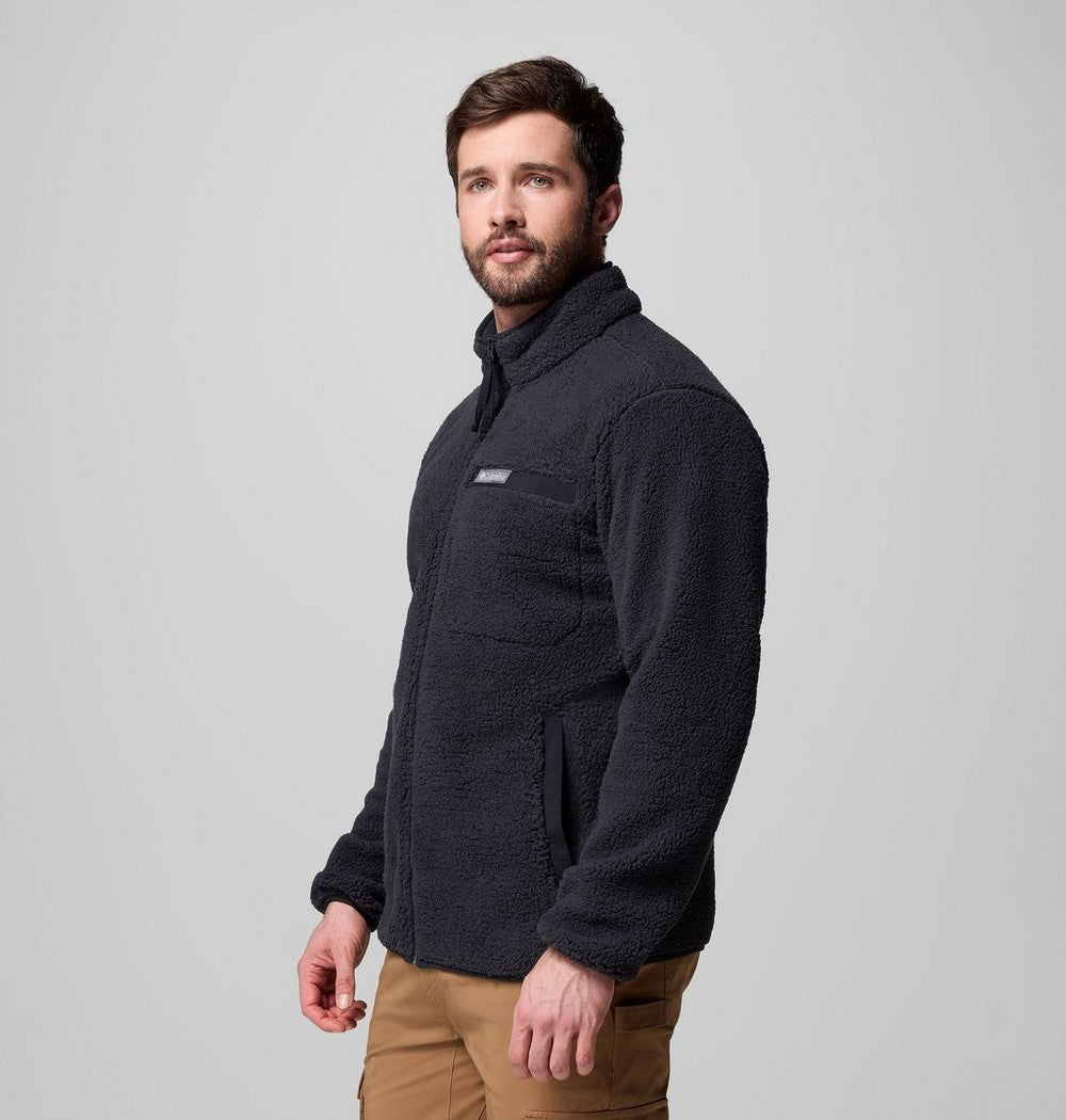 Men's High-Pile Full-Zip Fleece Jacket - Navy
