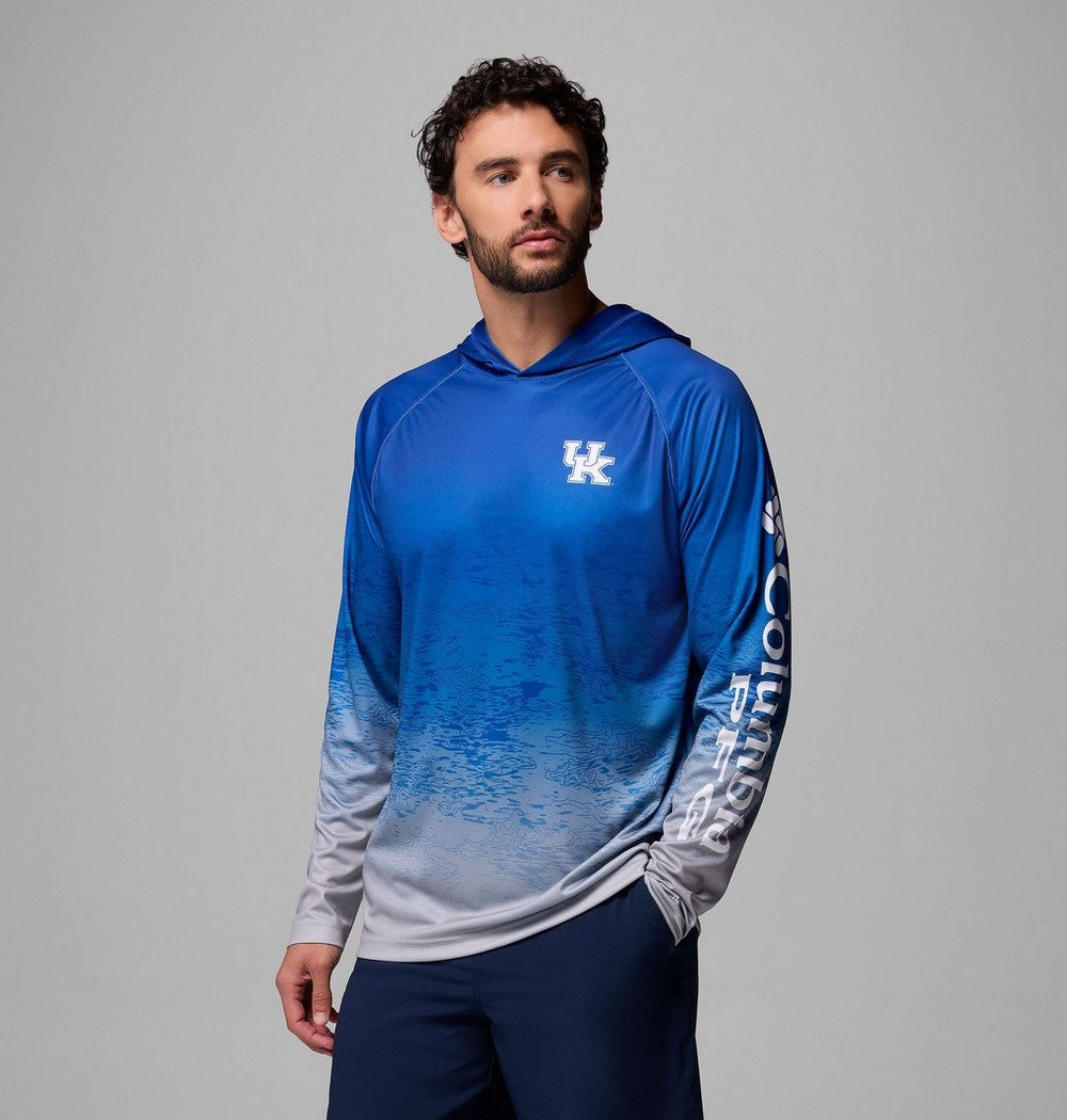 Men's UPF 50 Team Logo Sun Hoodie - Blue