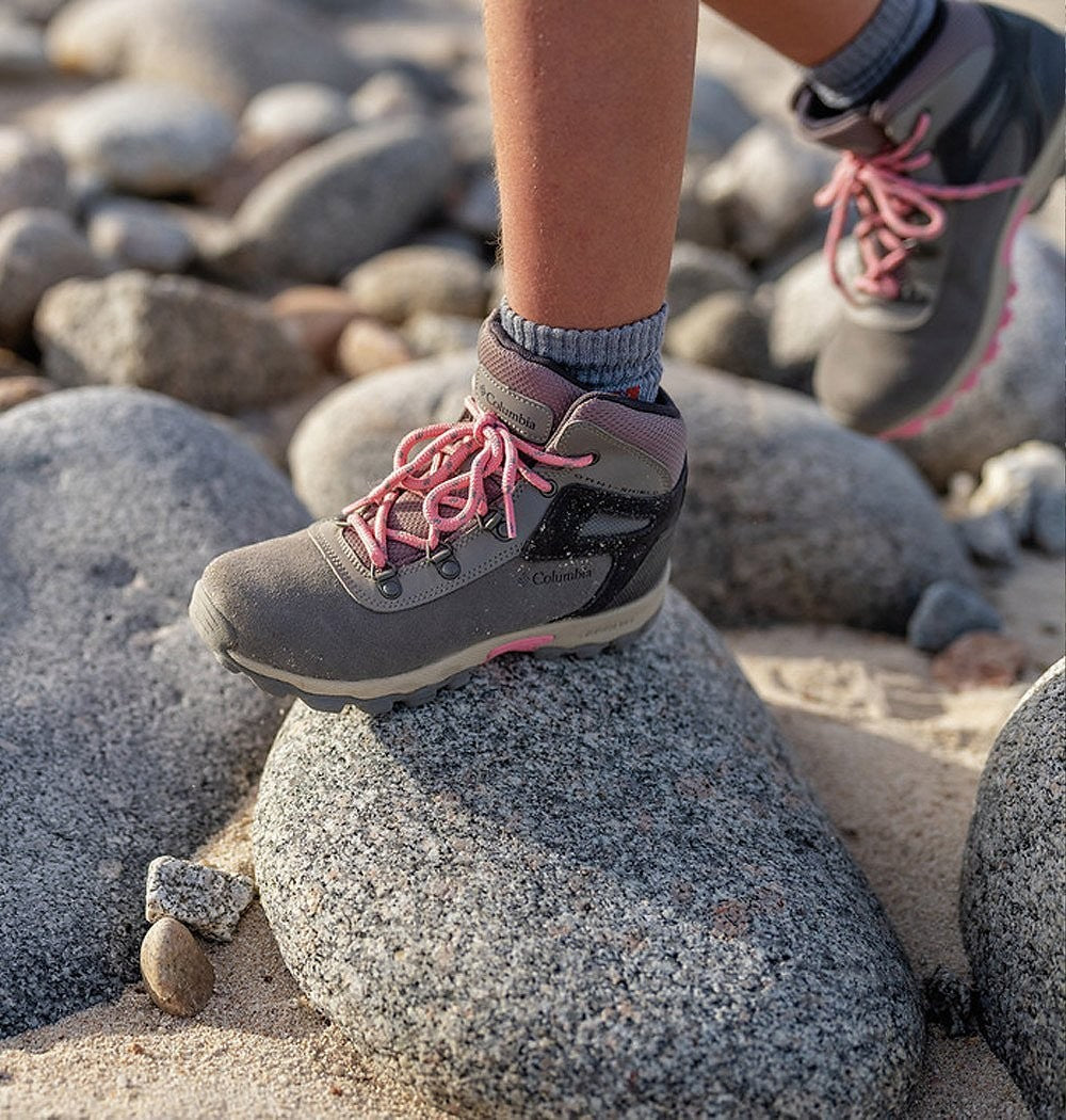 Big Kids' Suede Trail Hiking Boot - Black Red