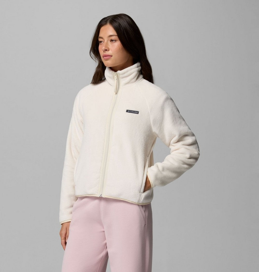 Women's Cropped Sherpa Full-Zip Fleece - Green