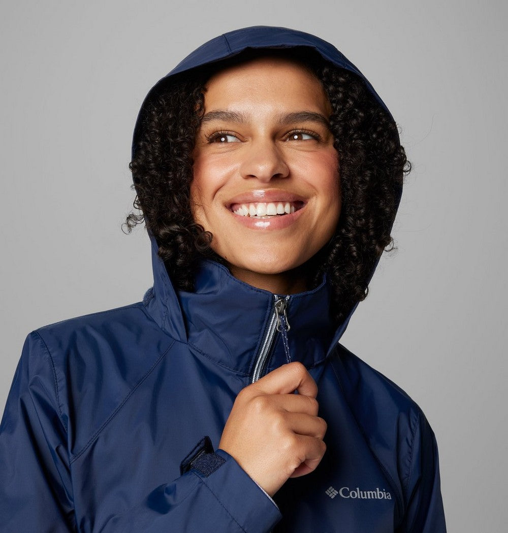 Women's Packable Water-Repellent Jacket - Blue