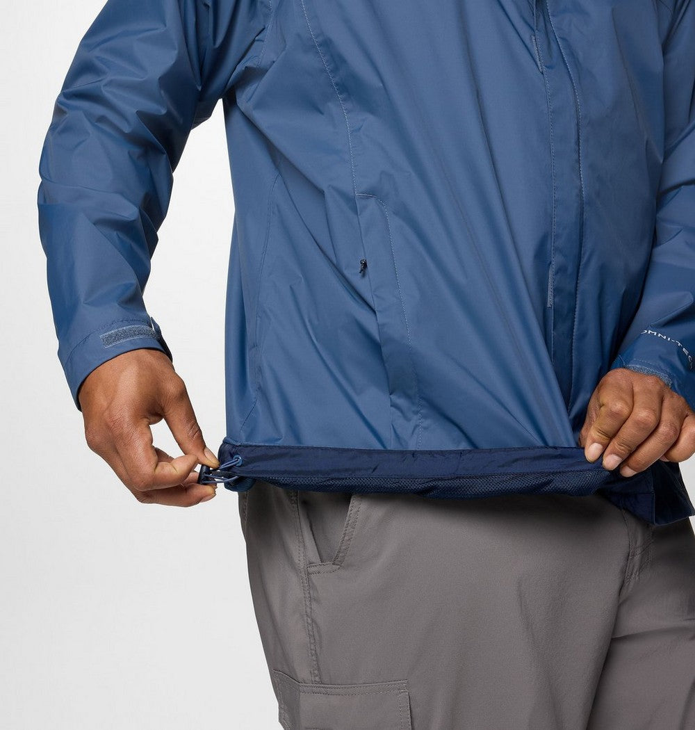 Men's Big Seam-Sealed Rain Jacket - Blue