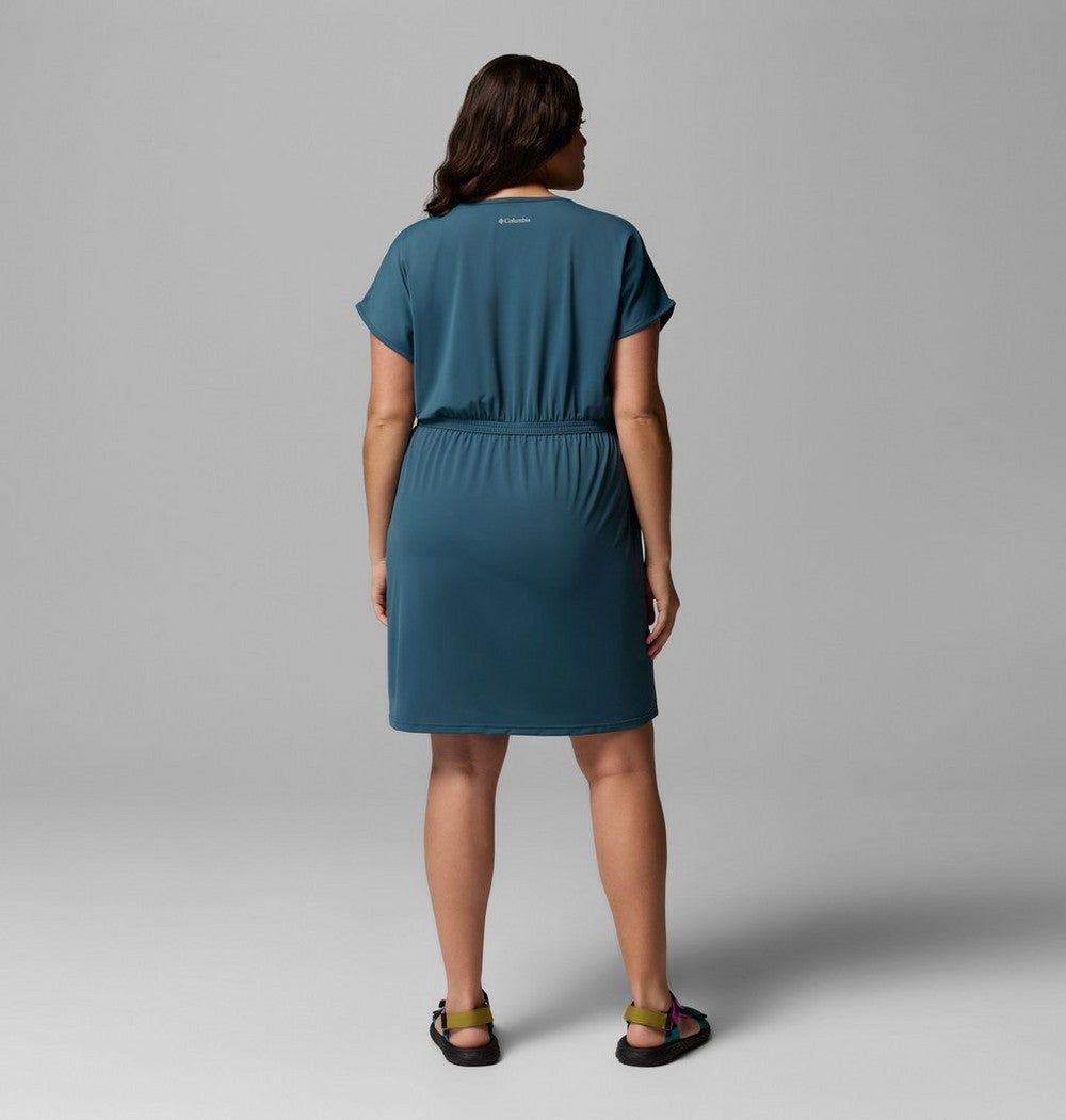 Women's Plus Short Sleeve Sun Dress - Navy