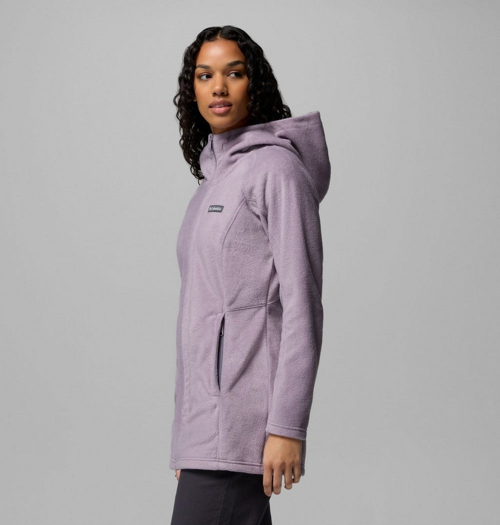 Women's Long Fleece Hoodie - Pink