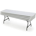 Lifetime Commercial Nesting Folding Table 4-Pack, 96 in. x 30 in., White Granite - 8-Foot