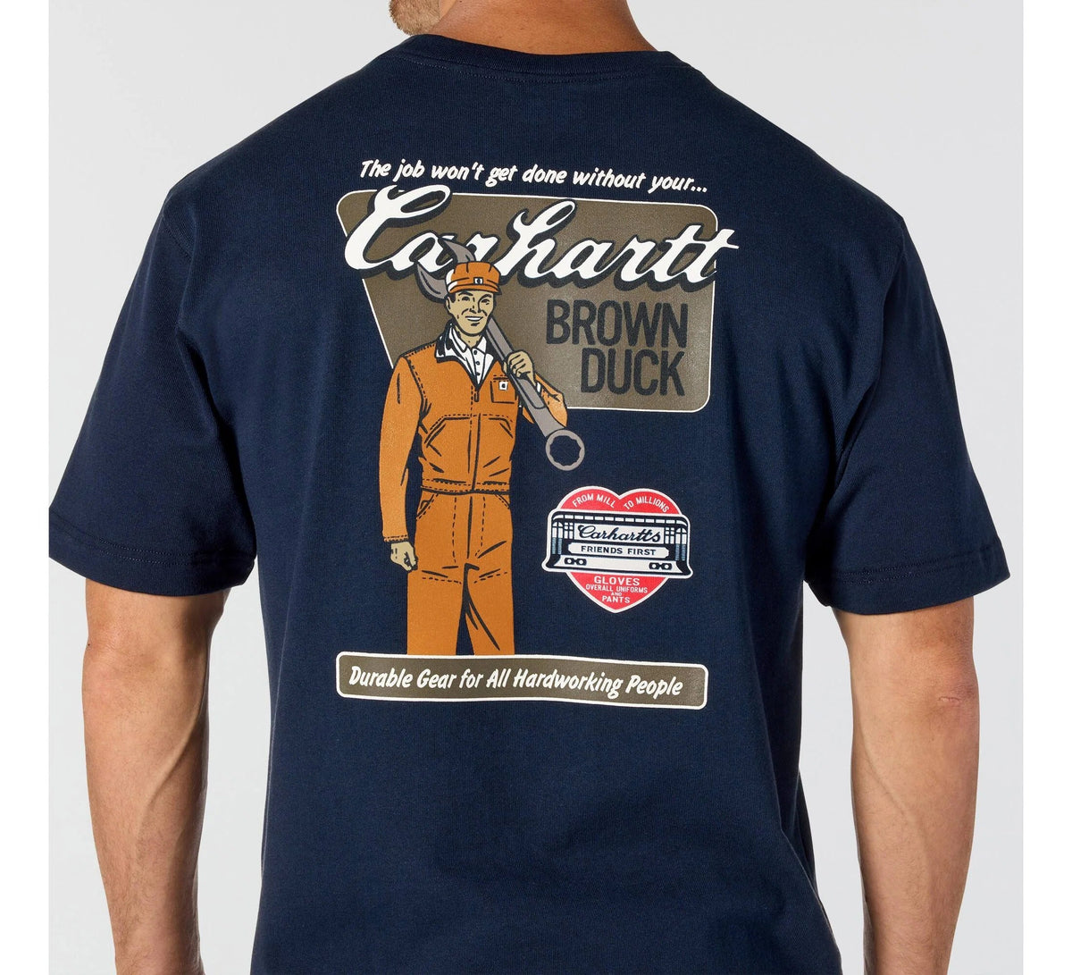 Men's Heavyweight Loose Graphic T-Shirt - Navy