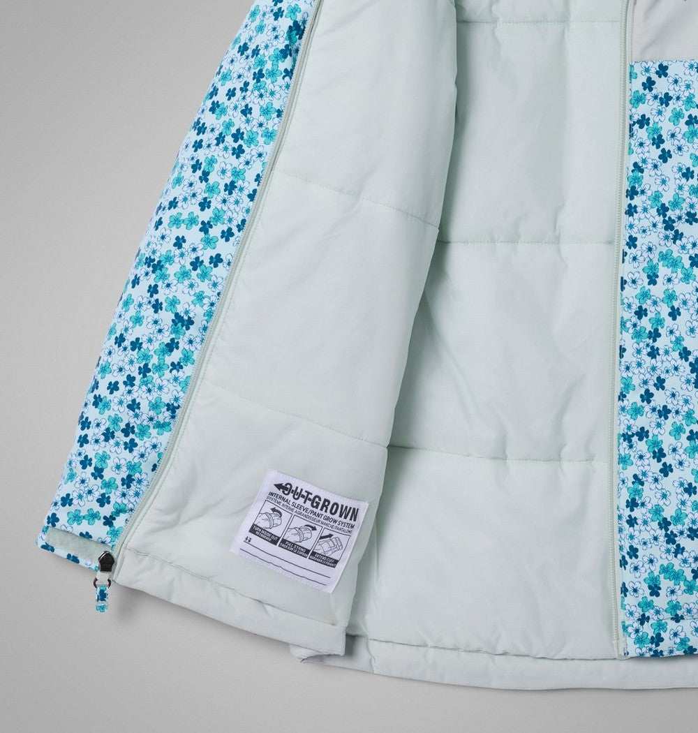 Girls' Insulated Printed Winter Jacket - Blue